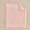 Ruffled Toddler Blanket Ruffle Comforter for Baby Toddler Girls, Soft Cozy Cute Quilted Blanket Breathable Microfiber Comfortable Down Alternative Small Size Quilt with Ruffle - 39"x 47" Light Pink