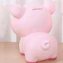 LOGOFUN Pig Molding Piggy Bank Vinyl Pig Coin Money Bank Creative Saving Pot for Home Office Desktop Decoration - Eyes Open