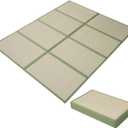 EMOOR Japanese Tatami Mat Queen Natural Rush Grass (Undyed), Foldable Igusa Mattress Floor Sleeping Japanese Futon Mattress Meditation Yoga Zen, 5'2" x 6'7" (Rectangular)