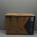 HOMLAND Foldable Rollator Walkers with Seat for Seniors, 8'' Big Wheels, 350 lb. Weight Capacity, Adjustable Handles and Seat Height, Lightweight Rolling Walker, Black