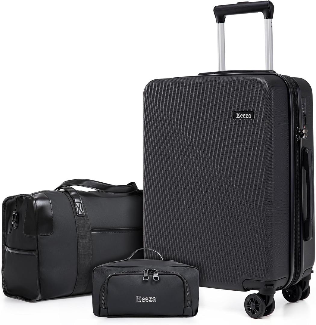 Expandable Carry on Luggage Sets,Suitcases with Detachable Wheels Hardshell 22x14x9 Airline Approved,Lightweight Luggage Set with TSA Lock,Carry on Suitcase, 3 Piece Sets
