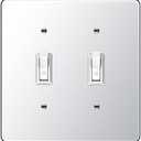 Silver Mirrored Switch Plates - 2 Gang Wall Cover, Durable Acrylic Decorative Light Switch Plates