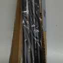 Black Curtain Rods for Windows 36"- 48", Decorative Drapery Rod Adjustable by Splicing, 5/8 inch Small Curtain Rod for Bedroom, Living Room, Kitchen and Outdoors (31"-46")