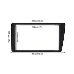 Qiilu Double DIN Installation Dash Kit, 2 Din Radio Stereo Fascia Dash Frame Trim Replacement for Honda Civic 2001-2005 LHD