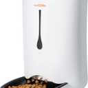 WOPET Automatic Pet Feeder Food Dispenser for Cats and DogsFeatures: Distribution Alarms,Portion Control,Voice Recorder, & Programmable Timer for up to 4 Meals per Day