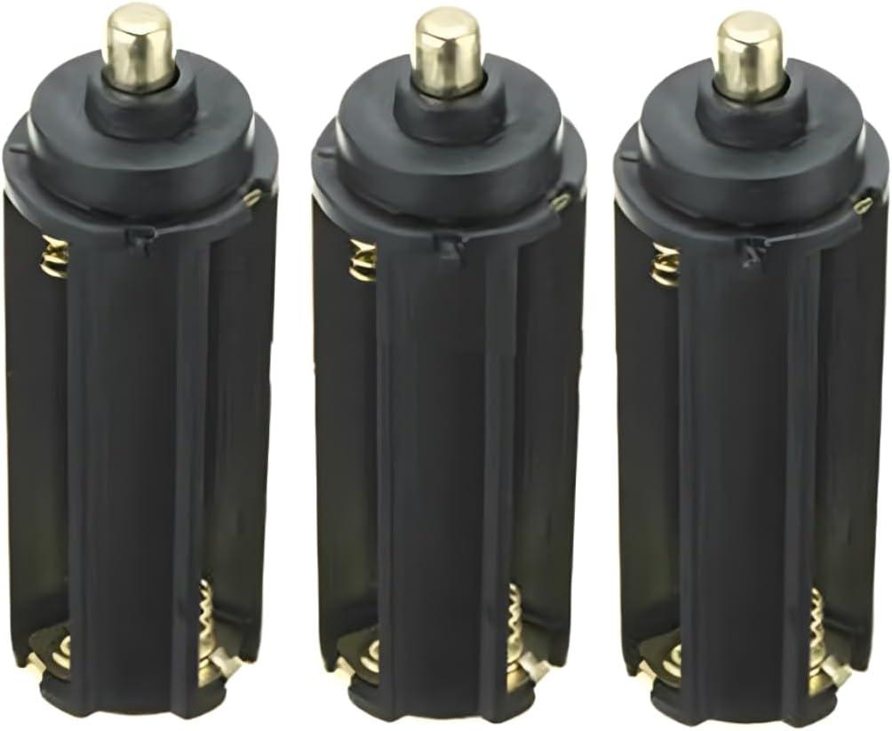 Plastic 3xAAA Battery Adapter Tube 3pcs for Handheld Flashlight Torch - Set of 3