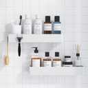 Kitsure Shower Caddy - 2 Pack Adhesive Shower Organizer, Rustproof Metal Shelves, No-Drill Bathroom Organizers and Storage, White, XX-Large