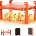 Brooder Plate for Chicks,11" x 15" Chick Heat Plate with Adjustable Height & Temp,200W Brooder Heater Warmer for Chicken Coops Poultry (Orange)