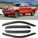 Window Rain Guards for 2016-2023 Toyota Tacoma Double/Crew Cab, Window Visor Guard Vent Wind Shade Deflector Rain Shield Protector Sun Visor for 16-23 Tacoma, Outside-Mount, 4 Pieces