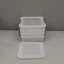 Citylife 4 Packs Small Storage Bins with Lids 3.2 QT Plastic Storage Containers for Organizing Stackable Clear Storage Boxes