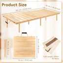 60"x30" Low Folding Picnic Table, Portable Boho Floor Table with Tablecloth, Ideal for Camping, Wedding, Beach, Garden, Party, 60" x 30" x 25"