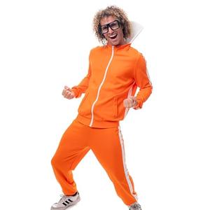 ComfyCamper Orange Jumpsuit Costume - Adult Men's Tracksuit Track Suit Jumpsuit Halloween Cosplay Costumes Teens Boys, M