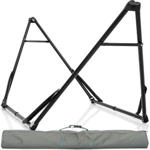 Tranquillo Unity Adjustable Hammock Stand, 800 lbs Capacity Steel Double Hammock Stand for 2 Persons, Premium Pre-Assembled Stand for Indoor Outdoor, Frame Black