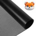 39.3'' x11.8'' Fursuit Eye Mesh 0.2mm Thick Waterproof Printable Fabric Meshs Black PVC Plastic Mesh Cosplay Eye Meshs for DIY Animal Eyes Furry Cosplay Props Crafts(0.8mm Hole)