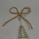 Christmas Tree Topper, 11 Bow Tree Topper with 20 LED Lighted for Christmas Tree Decoration Indoor Xmas Decorations, Holiday Party Indoor Decor (Gold)