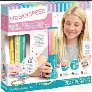HDskyspeed Bracelet Making Kit for Girls 8–12 & Adults, Electric Bracelet Maker Machine with Clay Beads, Heishi Beads & Alphabet Beads – Jewelry Making Kit Starter Set