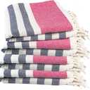 Cotton Turkish Beach Towel with Towels Oversized 36"x72" Pool Absorbent Extra Large Quick Dry Sand Travel Towel (Ros & Riviera, 4 Pack)