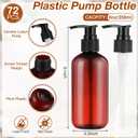Eaasty 48 Pcs Pump Bottles Lotion Dispenser, 8oz Amber Bottles