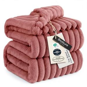 Bedsure GentleSoft Dusty Pink California King Size Blanket for Bed - Cozy Soft Blankets for Women, Cute Small Fleece Throws for Girls, Birthday Gifts for Women, 102x96 Inches