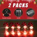 2 x 2 Pack Battery Operated Christmas Tree Decorations Fairy String Lights7ft 20 LEDs Candy Cane String Lights for Home Party St. Nikolas Day Indoor Christmas Tree Garland DecorWarm White