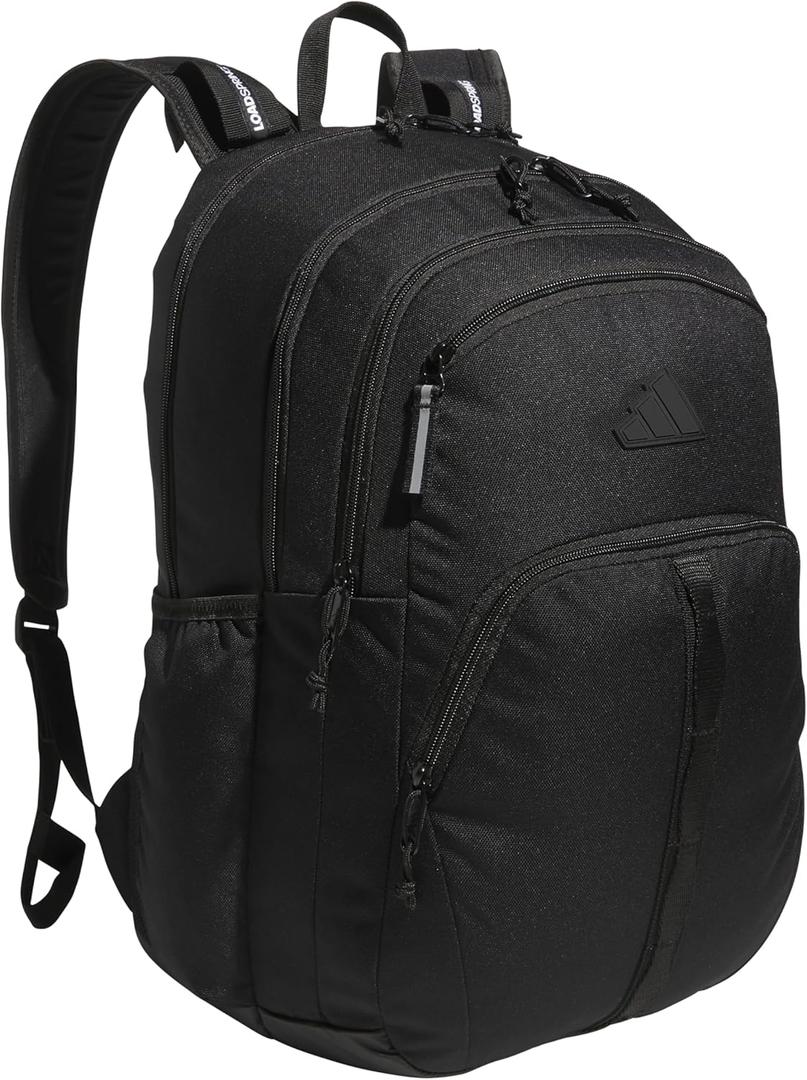 adidas Prime Backpack for Work, Travel Bag for Women and Men with Padded Compartment for Laptop (One Size, Black)