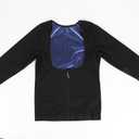 Women Sauna Suit Shirt Compression Sweat Vest Workout Long Sleeve Tanks Tops, Size Large