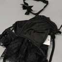 Women Sexy Lingerie Set Naughty Lace Up Corset Bodysuit Underwire Lingerie Babydoll With Garter Belt and Bow Tie (XX-Large, Black)