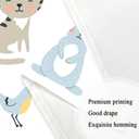 Animal Shower Curtain for Kids, Boho Tropical Animals Shower Curtains Nursery Giraffe Crocodile Hippo Zebra Monkey Cartoon Bath Curtains, Waterproof Educational Bathroom Set with 12 Hooks 72X72 Inch