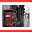BOJIN 10x12 Picture Frames Red, Solid Wood Display Pictures 8x10 with Mat or 10x12 Without Mat, Table Top Home Decoration or Wall Hanging Photo Frame