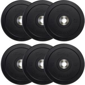 CAP 2-inch Olympic Bumper Plate Weight Set | 100-370 lbs | Multiple Colors | Storage Rack Optional