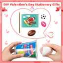 Zonon 180 Pcs Valentine's Day Gifts for Kids Valentines Stationery with Cards Mini Squeeze Favors and Cups Classroom Exchange Gift for Boy Girl Party Exchange Prizes Favors (Sport Ball)