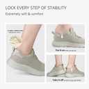 STQ Slip on Shoes for Women Comfy Mesh Running Shoes with Memory Foam Athletic Tennis Shoes Light Grey Pink US 9.5