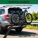 Bike Rack Loading Ramp, Foldable E-Bike Ramp for Pickup Trucks Trailers | Heavy-Duty, 150 LBS Capacity Bicycle Loading Ramp for Ebikes/Mountain Bikes/Fat Tire Bikes/Light Motorcycles