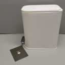 Cesun Small Bathroom Trash Can with Lid Soft Close, Step Pedal, 5 Liter / 1.3 Gallon Stainless Steel Garbage Can with Removable Inner Bucket, Waste Basket for Bathroom, Bedroom (White)