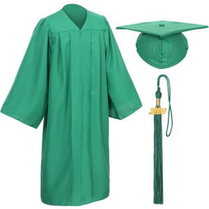 D DODOU Unisex Matte Graduation Cap and Gown Tassel Package for High School and Bachelor (57)