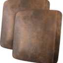 Leather Look Couch Cushion Covers Sofa Seat Slipcovers Sets Couches Furniture Protector for Sectional Armchair Loveseat Pets Kids Stretch Spandex Fabric (2 Cushion Loveseat, Dark Brown)