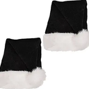 Black Santa Hats – 2-Pack Holiday Costume Caps
