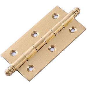 4Pack Decorative Solid Brass Cabinet Cupboard Door Butt Hinges Furniture Folding Hinges Hardware Lot 3inch (4, 3")