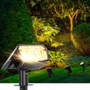 Solar spotlights Outdoor 63 LED 3 Lighting Modes, IP65 Waterproof Lighten Yard Garden House Garage Pathway for Christmas Decorations-6 Pack (Warm White)