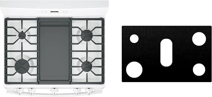 Custom Fit Reusable Burner Liner for General Electric GE Gas Range Stove Protect Your Stovetop with this Splatter Guard Cover  JGBS66REKSS
