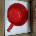 50oz large Ceramic Soup Mug with Handles for Coffee, Tea, Ice Cream, Cereal (Red)