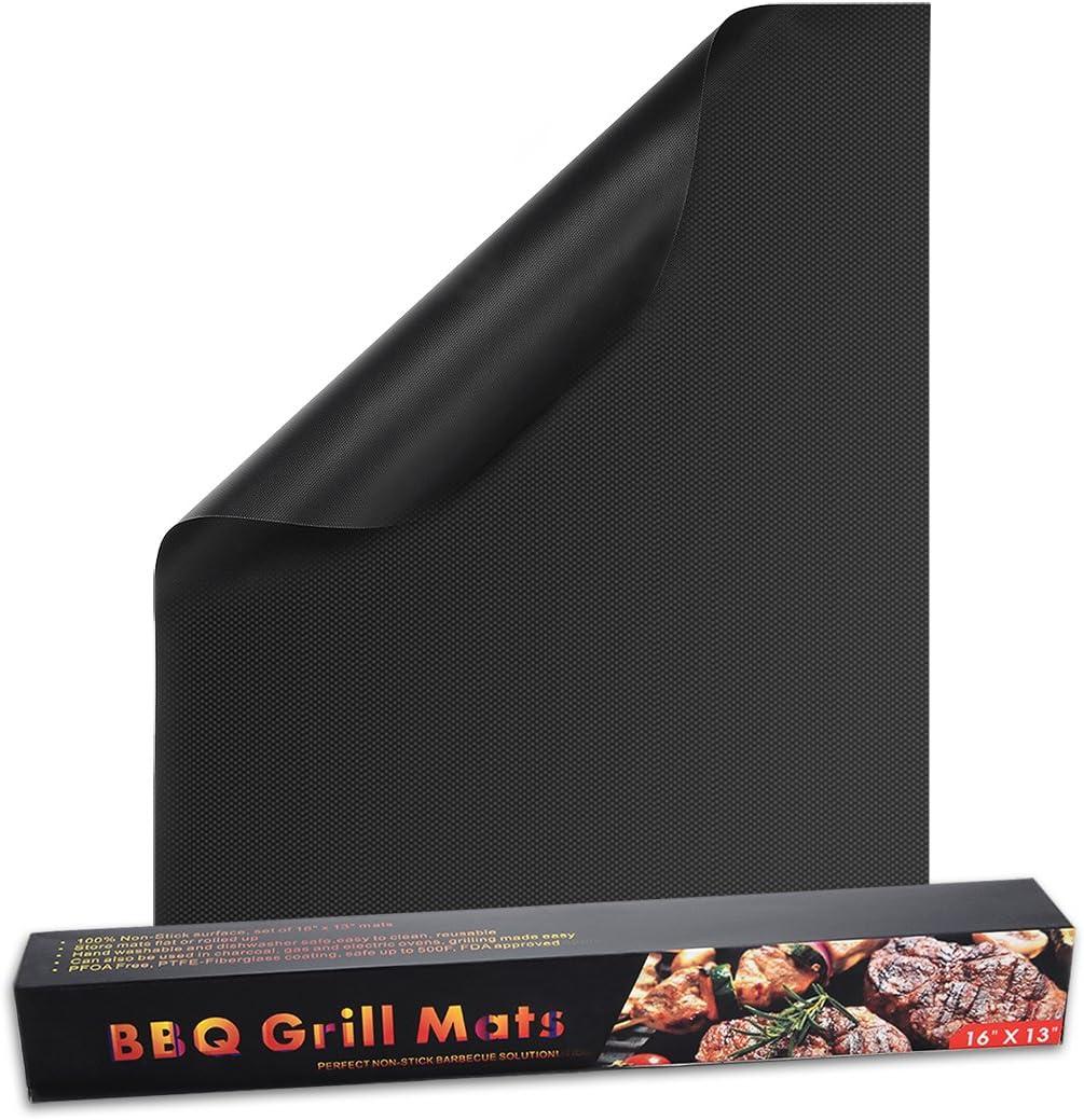 Aexit 16x13 Inch Grilling & BBQ Utensils BBQ Grill Mat Set Non-Stick Barbecue Utensil Charcoal Electric Barbecue Tool Sets Cooking Sheet