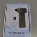 Compressed Air Duster,200000RPM Electric Portable Air Duster,Stepless Speed Mini Blower,No Canned Dust Blower, Rechargeable Cordless Jet Fan for Computer Keyboard Car Cleaning,Dry,Inflation-Black