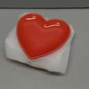 Meanplan 6 Pcs Heart Shaped Plates Ceramic 6.9 Inches Salad Ceramic Graduation Plates Dinner Heart Shaped Serving Dish Dessert Elegant for Kitchen Steak Snacks(Red)