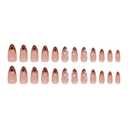Tortoise Press on Nails with White Floral Design,Medium Almond Fake Nails Blooming Gel False Nails Press ons,Reusable Artificial Nails Glossy Full Cover Stick on Nails for Women Manicure 24Pcs
