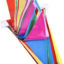 3pc Multicolor Pennant Banners String Bunting Flag Banner,Nylon Fabric Decorations Flags for Festival Party Celebration Eventsyard Picnics - 600pcs Nylon Fabric Decorations Flags