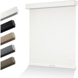 Blackout Roller Shades for Indoor Window Blinds,Cordless,Linen Fabric,Thermal Insulated Fabric UV Protection Shades for Home,Office,Door,Bedroom,Blackout-Cream,40" W x 72" H