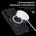 Lunivop Compatible with Samsung Galaxy S25 FE Case 2025 6.7 '' Flip Cover PU Leather RFID Blocking Card Holder Wallet Compatible with Magsafe Magnetic Phone Case for S25 FE (Black)
