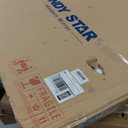 ANDY STAR Large Brushed Nickel Mirror, 30x40 Inch Scalloped Bathroom Mirror, Modern Rectangle Mirror with Unique Wavy Design, Ideal for Home Decor, Rust-Proof Stainless Steel 1" Frame