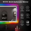 WTTY 40"x30" RGB LED Bathroom Mirror with Light